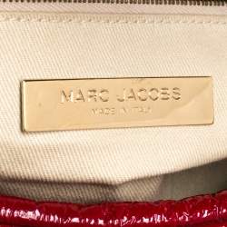 Pre Owned Marc Jacobs Red Quilted Patent Leather Pushlock Satchel