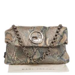 Marc Jacobs Multicolor Python Fold Over Shoulder Bag