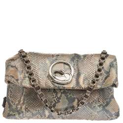 Marc Jacobs Multicolor Python Fold Over Shoulder Bag