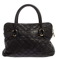 Pre Owned Marc Jacobs Black Leather Kari Satchel