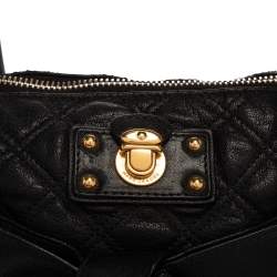 Pre Owned Marc Jacobs Black Leather Kari Satchel