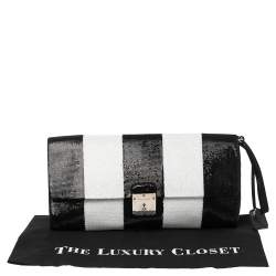 Pre Owned Marc Jacobs Black /White Sequins Isobel Wristlet Clutch