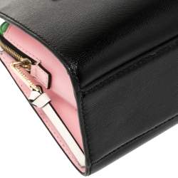 Pre Owned Marc Jacobs Black/Pink Vinyl Little Big Shot Satchel