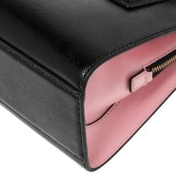 Pre Owned Marc Jacobs Black/Pink Vinyl Little Big Shot Satchel