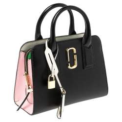 Pre Owned Marc Jacobs Black/Pink Vinyl Little Big Shot Satchel