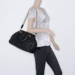 Marc Jacobs Black Quilted Leather Stam Satchel