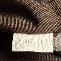 Pre Owned Marc Jacobs White Leather Small Shutter Camera Shoulder Bag