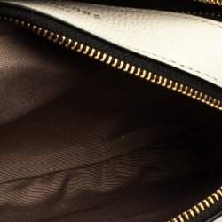 Pre Owned Marc Jacobs White Leather Small Shutter Camera Shoulder Bag