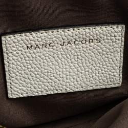 Pre Owned Marc Jacobs White Leather Small Shutter Camera Shoulder Bag