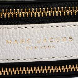 Pre Owned Marc Jacobs White Leather Small Shutter Camera Shoulder Bag