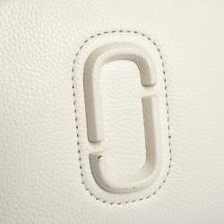 Pre Owned Marc Jacobs White Leather Small Shutter Camera Shoulder Bag