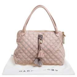 Pre Owned Marc Jacobs Pink Quilted Leather Memphis Robert Jena Satchel