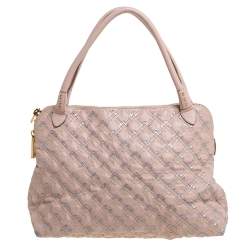 Pre Owned Marc Jacobs Pink Quilted Leather Memphis Robert Jena Satchel