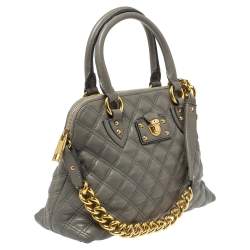 Pre Owned Marc Jacobs Brown Quilted Leather Carmine Satchel