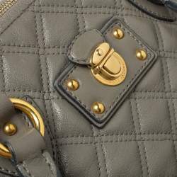 Pre Owned Marc Jacobs Brown Quilted Leather Carmine Satchel