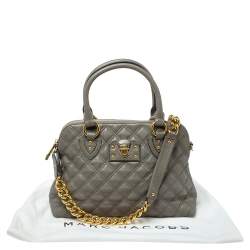 Pre Owned Marc Jacobs Brown Quilted Leather Carmine Satchel