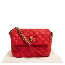 Marc Jacobs Red Quilted Leather Flap Shoulder Bag