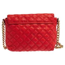 Marc Jacobs Red Quilted Leather Flap Shoulder Bag