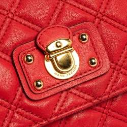 Marc Jacobs Red Quilted Leather Flap Shoulder Bag