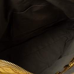 Pre Owned Marc Jacobs Gold Quilted Leather Alina Satchel