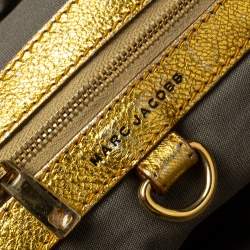 Pre Owned Marc Jacobs Gold Quilted Leather Alina Satchel