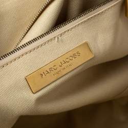 Pre Owned Marc Jacobs Beige Quilted Leather East West Stam Satchel