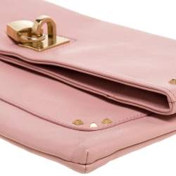 Pre Owned Marc Jacobs Peach Leather Eugenie Clutch