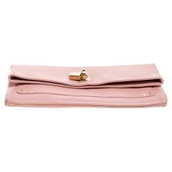 Pre Owned Marc Jacobs Peach Leather Eugenie Clutch