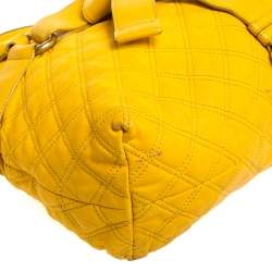 Pre Owned Marc Jacobs Mustard Quilted Leather Alina Satchel