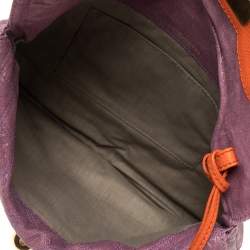 Pre Owned Marc Jacobs Purple/Orange Quilted Leather Oversized Clutch