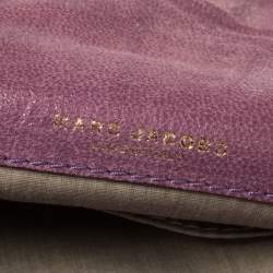 Pre Owned Marc Jacobs Purple/Orange Quilted Leather Oversized Clutch