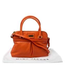 Pre Owned Marc Jacobs Orange Leather Raleigh Satchel