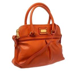 Pre Owned Marc Jacobs Orange Leather Raleigh Satchel