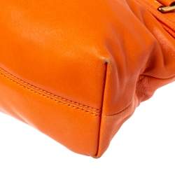 Pre Owned Marc Jacobs Orange Leather Raleigh Satchel