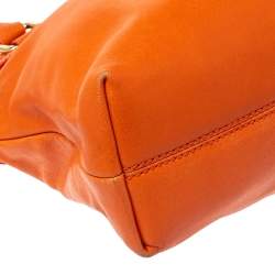 Pre Owned Marc Jacobs Orange Leather Raleigh Satchel