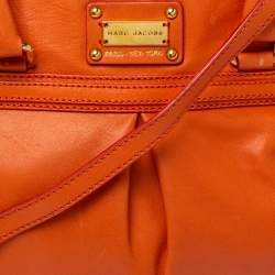 Pre Owned Marc Jacobs Orange Leather Raleigh Satchel