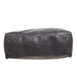 Pre Owned Marc by Marc Jacobs Grey Ostrich Embossed Leather Ozzie Square Lucy Tote