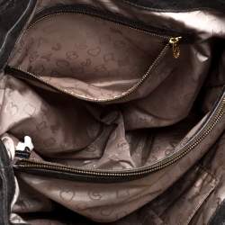 Pre Owned Marc by Marc Jacobs Grey Ostrich Embossed Leather Ozzie Square Lucy Tote