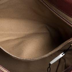 Pre Owned Marc Jacobs Maroon Quilted Leather Large Baroque Single Shoulder Bag