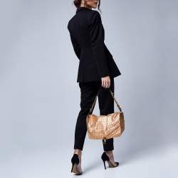 Pre Owned Marc Jacobs Light Pink/Brown Leather and Calf Hair Rockstar Jennifer Shoulder Bag