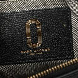 Pre Owned Marc Jacobs Black Leather Courier Messenger Bag