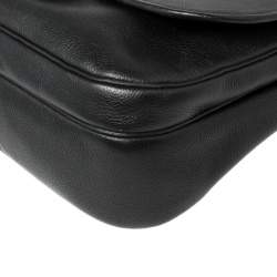 Pre Owned Marc Jacobs Black Leather Courier Messenger Bag