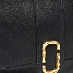 Pre Owned Marc Jacobs Black Leather Courier Messenger Bag