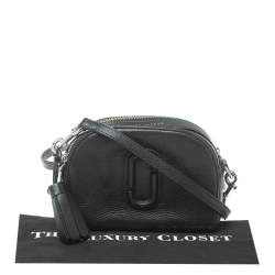 Pre Owned Marc Jacobs Black Leather Shutter Camera Crossbody Bag