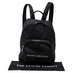 Pre Owned Marc Jacobs Black Nylon Classic Logo Backpack