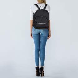 Pre Owned Marc Jacobs Black Nylon Classic Logo Backpack