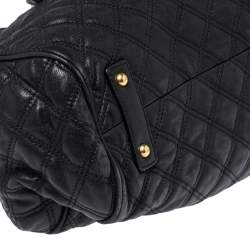 Pre Owned Marc Jacobs Black Quilted Leather Stam Satchel