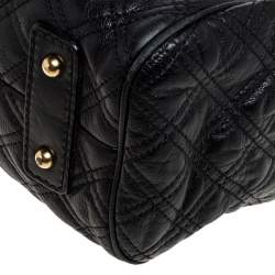 Pre Owned Marc Jacobs Black Quilted Leather Stam Satchel