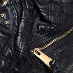 Pre Owned Marc Jacobs Black Quilted Leather Stam Satchel