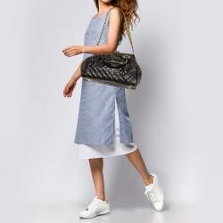 Pre Owned Marc Jacobs Black Quilted Leather Stam Satchel